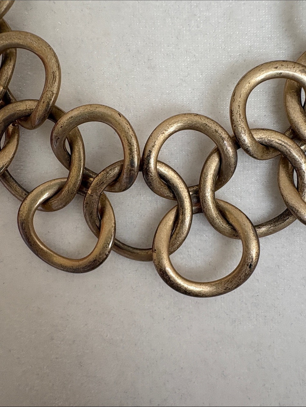 Vintage Stella & Dot Matte Gold Interlocking Circle Necklace and bracelet 🙌 - Picture 4 of 14